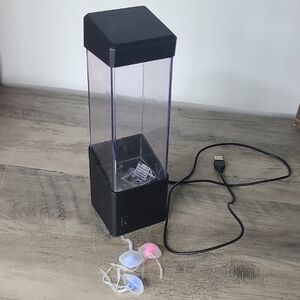Black LED Jelly Fish Water Fountain with USB